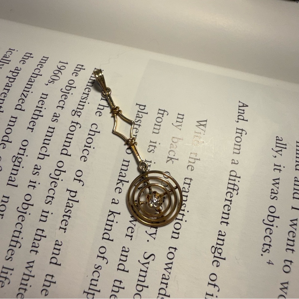 Antique 10kt gold and diamond pendant